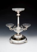 A Victorian silver centrepiece epergne by Horace Woodward & Co.