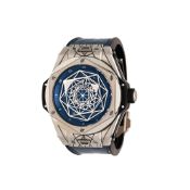 Hublot, Big Bang Sang Bleu, ref. 415.NX.7179.VR.MXM18, a limited edition titanium wrist watch