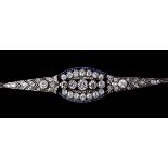 An early 20th century diamond and sapphire bracelet