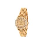 Rolex, Oyster Perepetual Datejust, ref. 69178, a lady's 18 carat gold and diamond bracelet watch