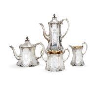 ϒ A Victorian silver four piece tea and coffee service by Edward, John & William Barnard