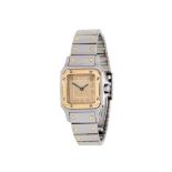 Cartier, Santos, ref. 1567, a lady's bi-metal bracelet watch