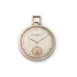 Patek Philippe & Co., a platinum coloured keyless wind slim open face pocket watch