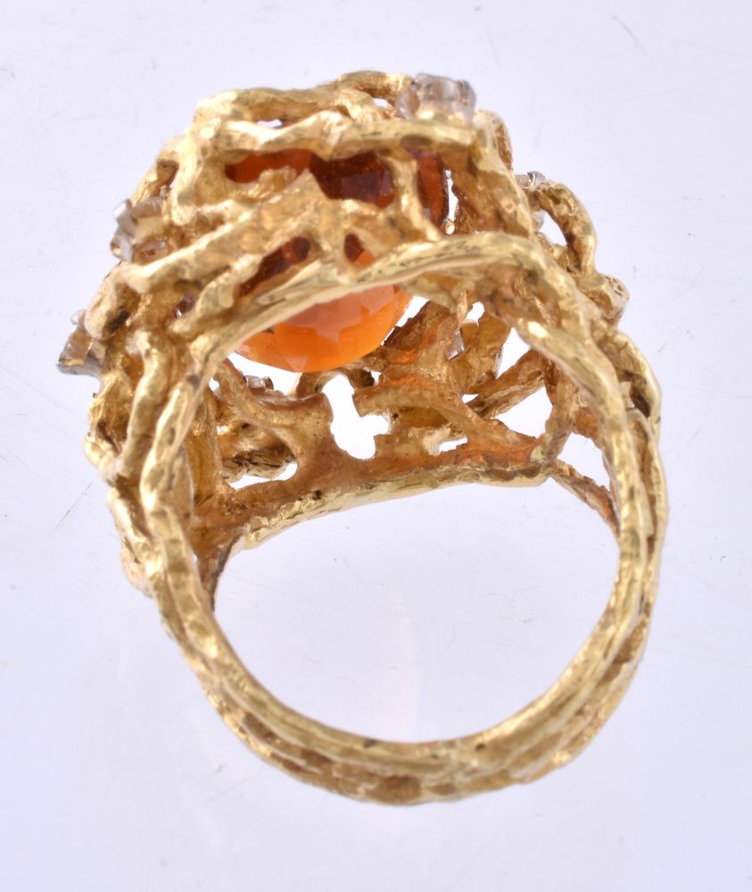 A 1970s citrine and diamond dress ring - Image 3 of 3