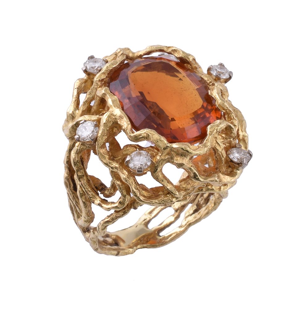 A 1970s citrine and diamond dress ring - Image 2 of 3