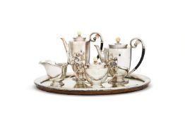 ϒ An Italian Art Deco four piece tea and coffee service by Ricci & C.