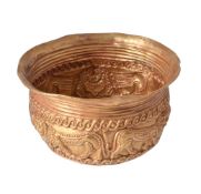 A gold coloured historismus bowl