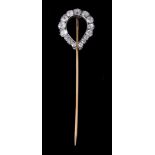A late 19th century diamond stick pin