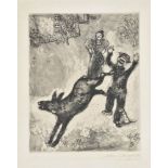 Marc Chagall (French 1887-1985), Ane et le chien, from Les fables de la Fontaine