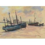 Paul Maze (British 1887-1979), Beached fishing boats