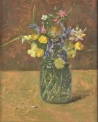 Carolyn Sergeant (British b. 1937), Wild flowers with Jam Jar