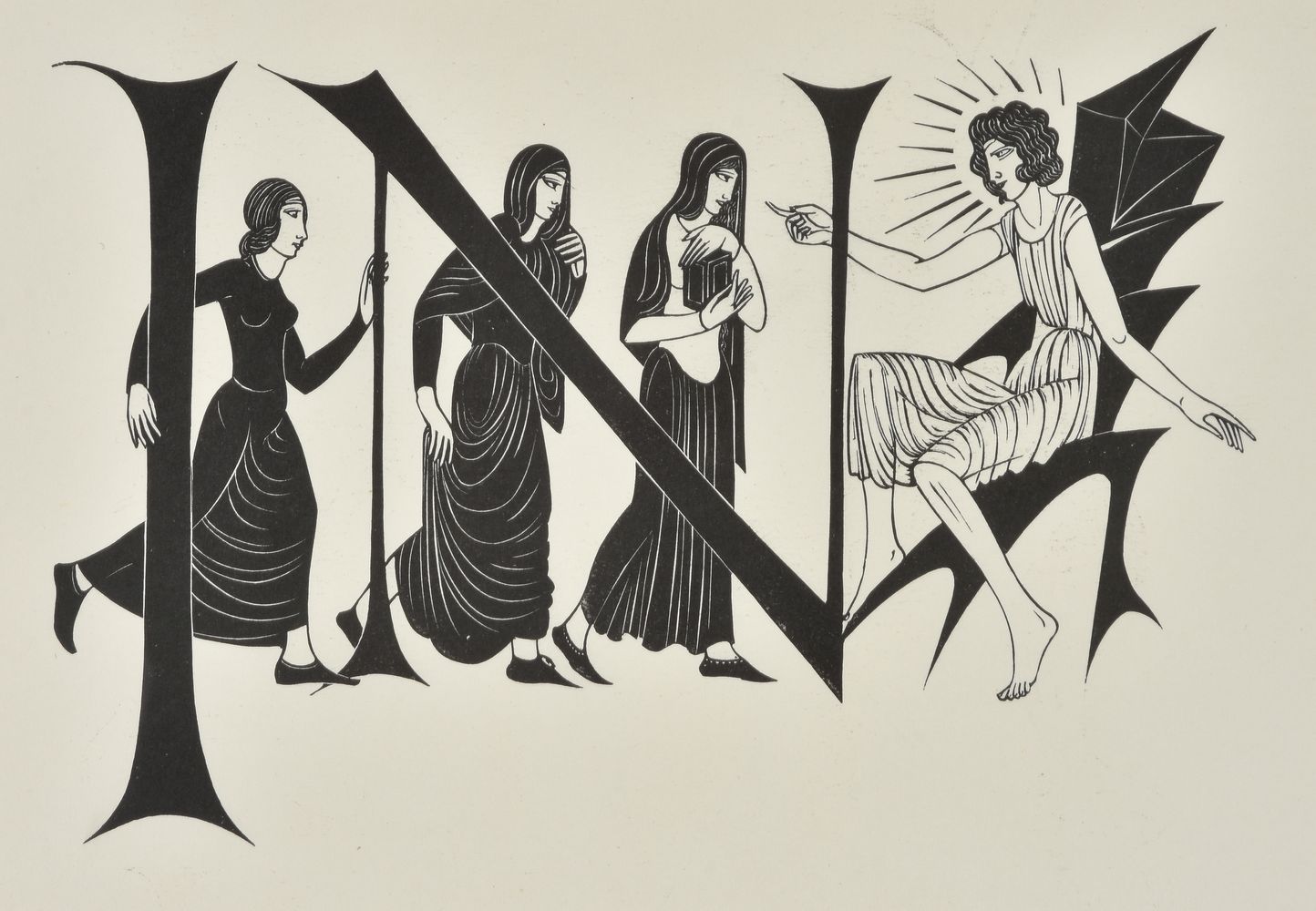 Eric Gill (British 1882-1940), A group of thirteen wood engravings of literary and fictional subject - Image 6 of 13