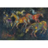 Masood Kohari (Pakistani b. 1939), Horses