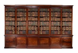 A George III mahogany library bookcase, circa 1790