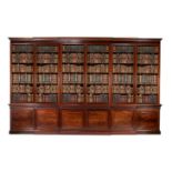 A George III mahogany library bookcase, circa 1790