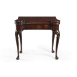 A George II mahogany combined tea and card table, probably Irish, circa 1760