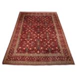 A woven carpet, of Bidjar inspired design