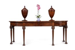 A Regency mahogany breakfront serving table, circa 1815, after a design by George Smith