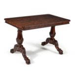 ϒ A George IV rosewood library table, circa 1825