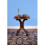 A mahogany and specimen marble pedestal table, , second quarter 19th century