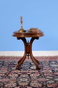 A mahogany and specimen marble pedestal table, , second quarter 19th century