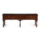 † A Queen Anne oak dresser base, circa 1710