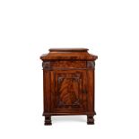 A George IV mahogany pedestal cabinet, attributed to Gillows, circa 1825