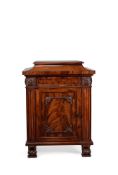 A George IV mahogany pedestal cabinet, attributed to Gillows, circa 1825