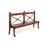 An Irish Regency oak hall bench, circa 1815