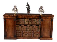 ϒ A William IV rosewood side cabinet, circa 1835