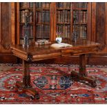 ϒ A George IV rosewood library table, circa 1825