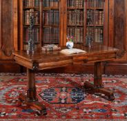 ϒ A George IV rosewood library table, circa 1825