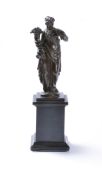 A Continental bronze allegorical model of a maiden, probably personifying Abundance or Autumn, 17th