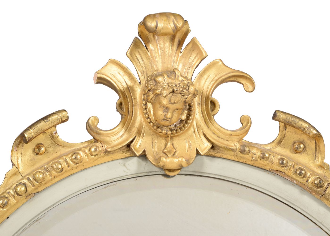 A Victorian giltwood circular wall mirror, in late 18th century style, circa 1860 - Image 2 of 4