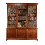 A George III mahogany library bookcase, circa 1780