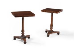 ϒ A pair of George IV rosewood pedestal tables, circa 1825