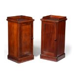 A matched pair of Victorian mahogany bedside cabinets, by HOLLAND & SONS, circa 1850