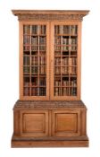 A pair of pine bookcases, in early 18th century style, 20th century, of Pepysian form