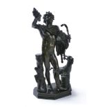 An Italian patinated bronze of the Bacchic Faun or 'Faun in Rosso Antico', after the Antique, probab