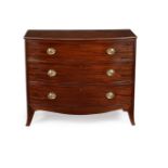 A George III mahogany bowfront chest of drawers, circa 1800