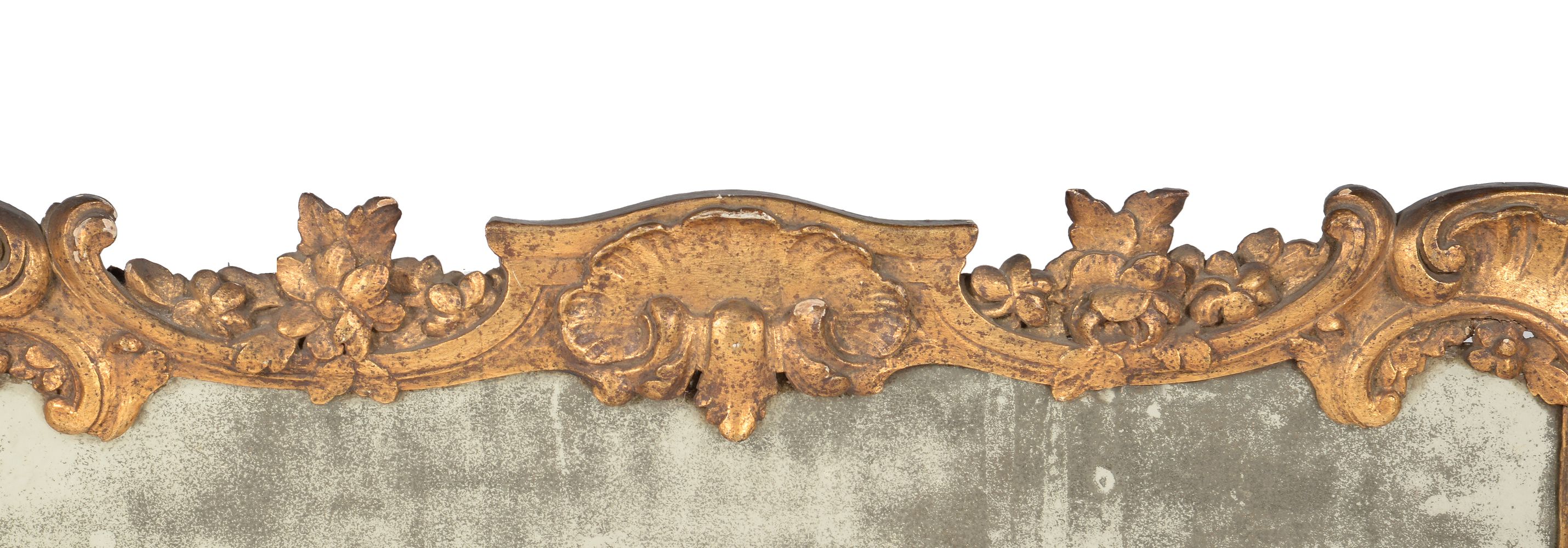 A George II carved giltwood wall mirror, circa 1750 - Image 2 of 3