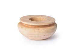 An Egyptian banded alabaster squat jar, probably Third Intermediate Period - Late Period, 21st - 27t