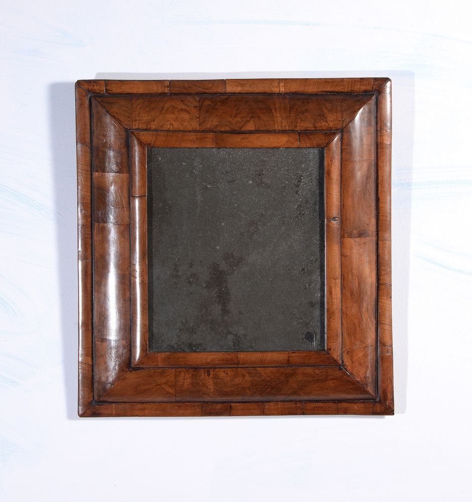 A William & Mary walnut cushion framed wall mirror, circa 1690 - Image 2 of 4
