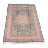 A Qum silk carpet
