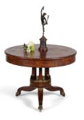 A Louis Philippe mahogany and gilt metal mounted drum library table, circa 1840