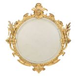 A Victorian giltwood circular wall mirror, in late 18th century style, circa 1860