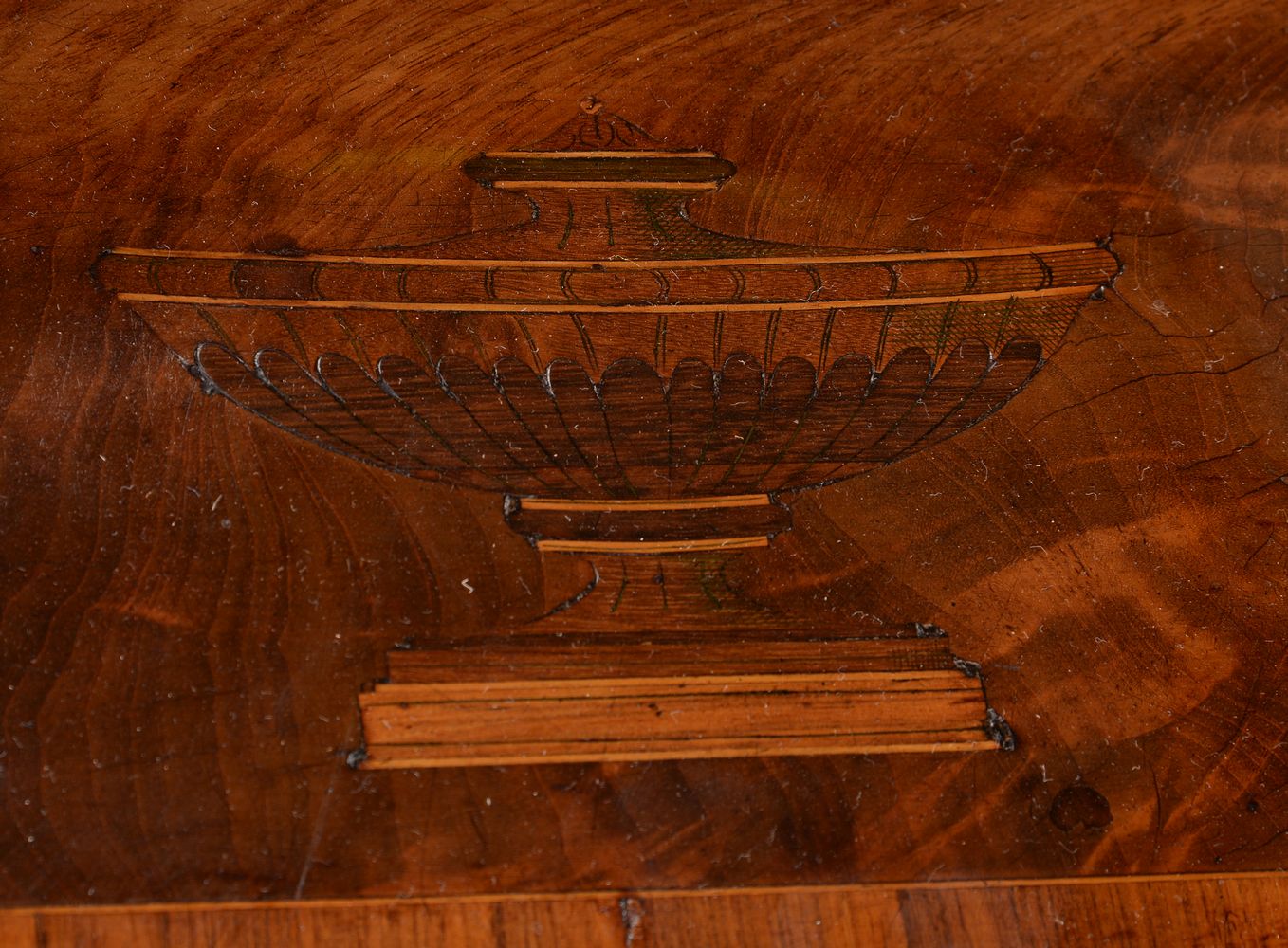 A George III mahogany and inlaid dressing mirror, circa 1790 - Image 4 of 4