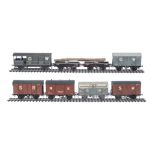 A collection of 10mm scale gauge 1 assorted goods rolling stock