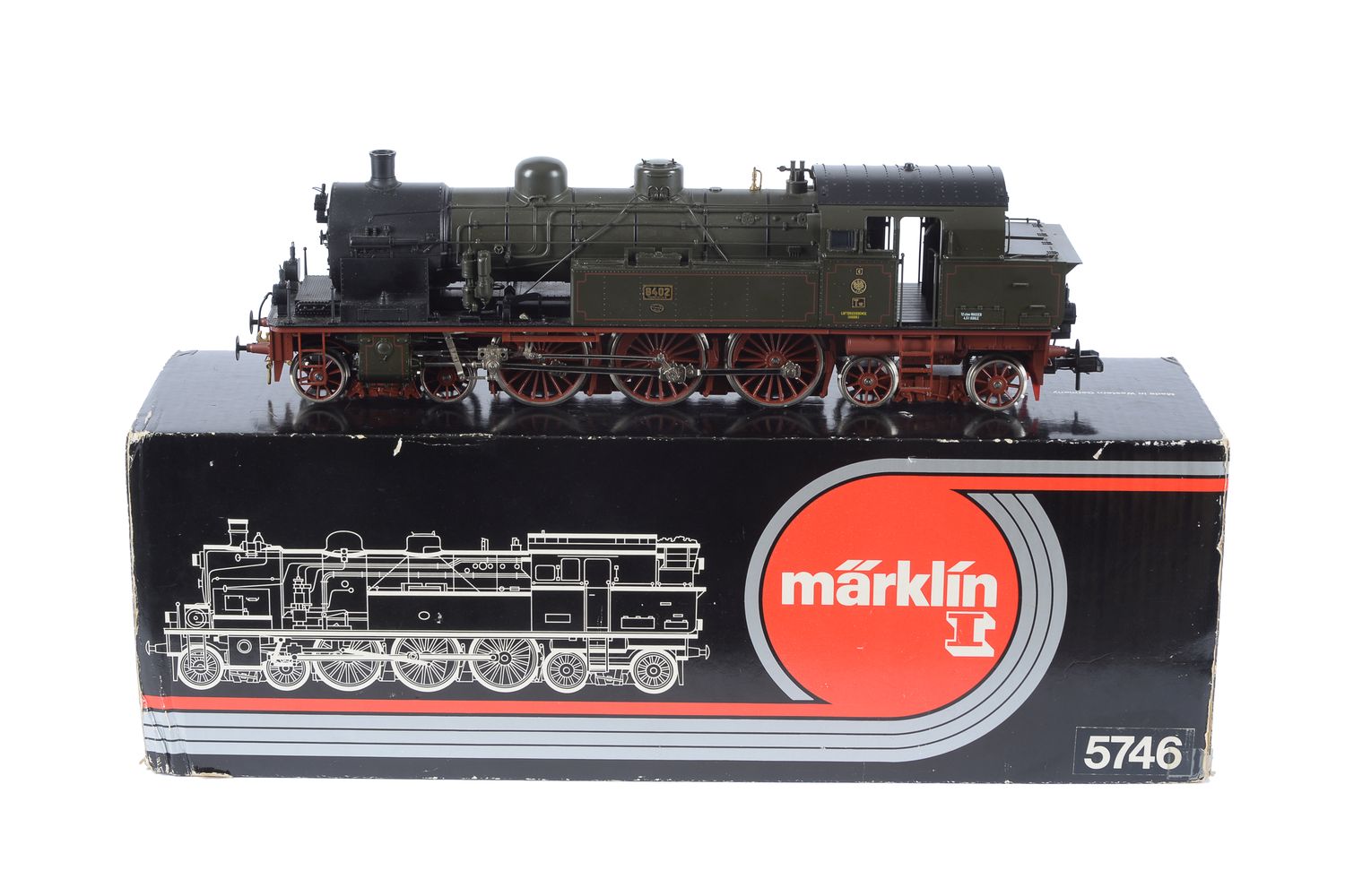 A gauge 1 Märklin model of a German 4-6-4 side tank locomotive No 8402 - Image 3 of 6