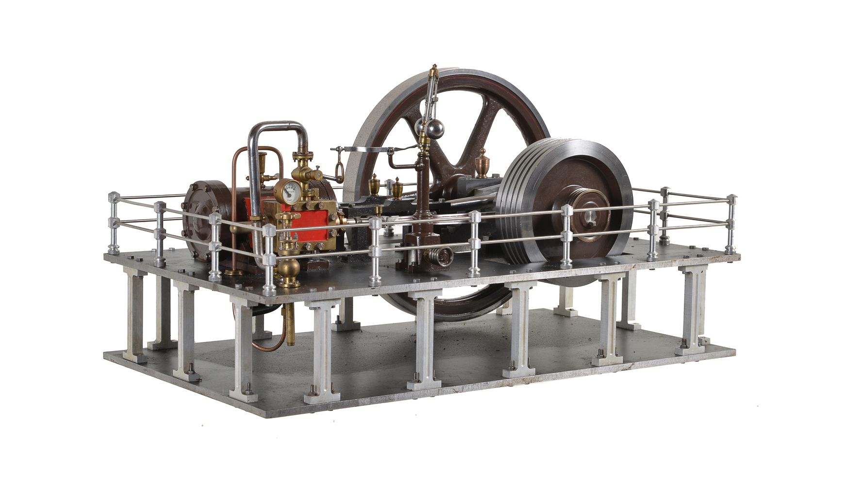 A fine exhibition standard model of a horizontal live steam mill engine